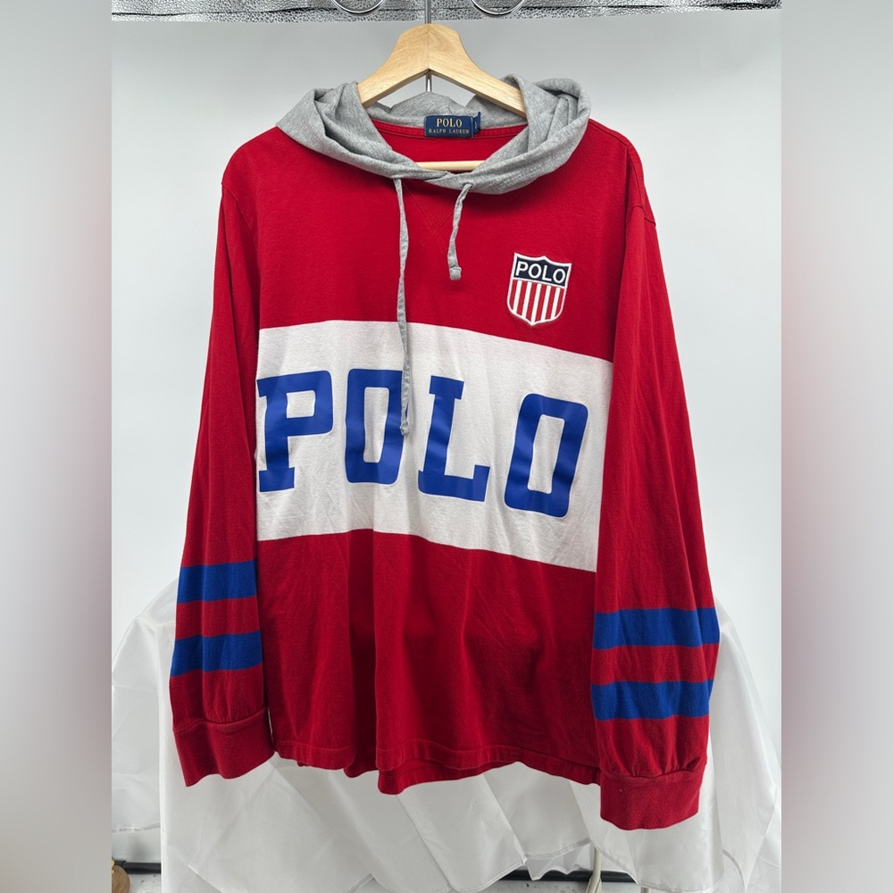 Polo by Ralph Lauren Red and Blue Hoodie